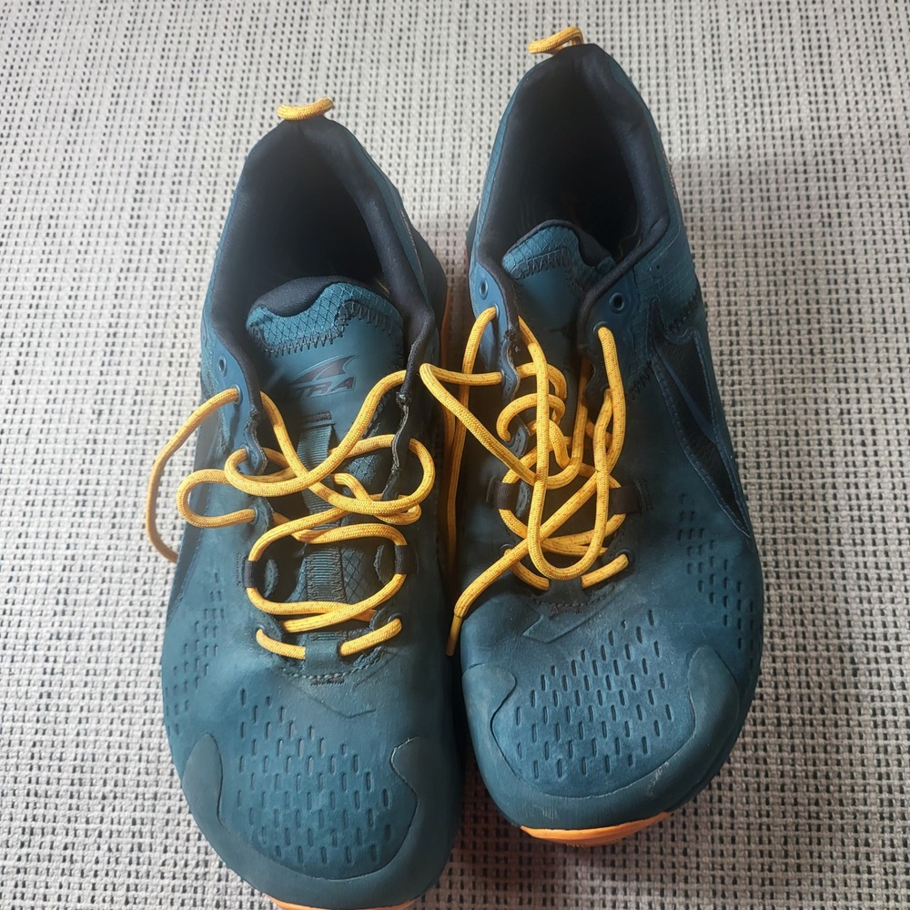 Altra Hiking Shoes Men 11 Blue Olympus 5 AL0A7R6R302 Leather Vibram Megagrip